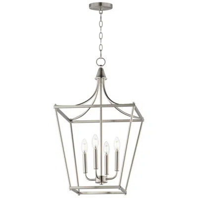 Maxim Clifton 16" Wide Satin Nickel 4-light Pendant