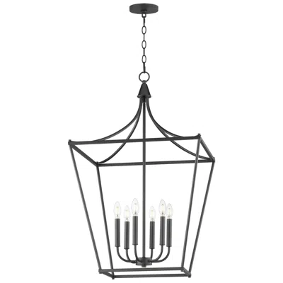 Maxim Clifton 22" Wide Black 6-light Pendant