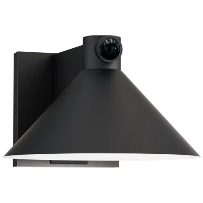 Maxim Conoid 8" Black Medium Led Outdoor Wall Sconce W/ Motion Senor