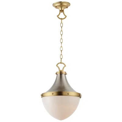 Maxim Conrad 12" Wide Satin Nickel And Satin Brass Mini Pendant