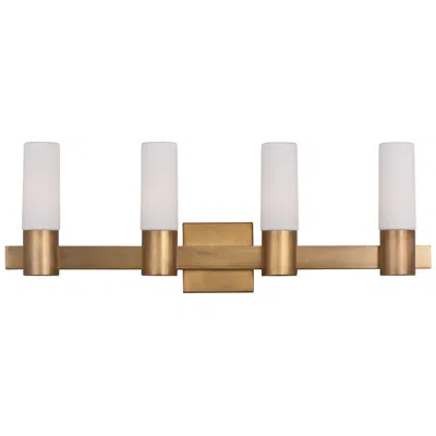 Maxim Contessa Natural Aged Brass 4-light Vanity Bath Light