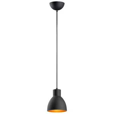 Maxim Cora 7" Wide Black And Gold Modern Dome Mini Pendant