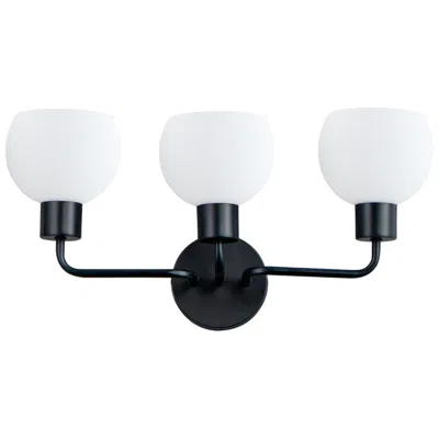 Maxim Coraline 21 3/4" Wide Black 3-light Bath Light
