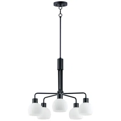 Maxim Coraline 26 3/4" Wide Black 5-light Chandelier