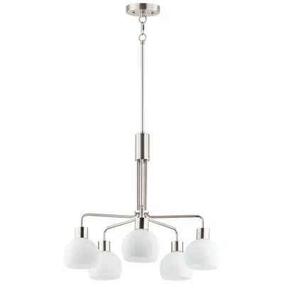 Maxim Coraline 26 3/4" Wide Satin Nickel 5-light Chandelier