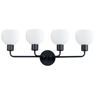 Maxim Coraline 29 1/2" Wide Black 4-light Bath Light