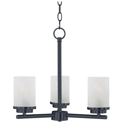 Maxim Corona 3-light 16.5" Wide Black Chandelier