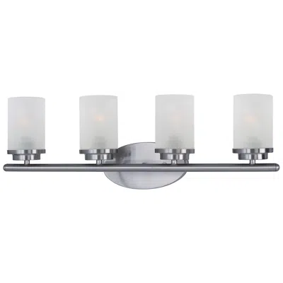 Maxim Corona 4-light 26.25" Wide Bath Vanity Satin Nickel
