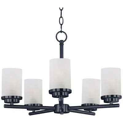 Maxim Corona 5-light 22" Wide Black Chandelier