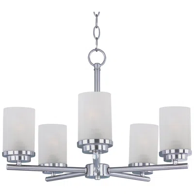 Maxim Corona 5-light 22" Wide Satin Nickel Chandelier