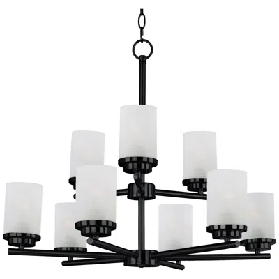 Maxim Corona 9-light 28" Wide Black Chandelier
