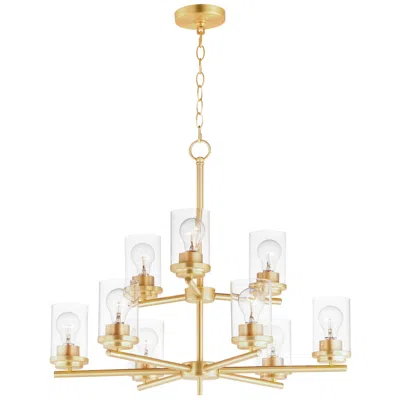 Maxim Corona 9-light Chandelier - Satin Brass