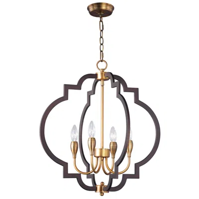 Maxim Crest 22 1/4" W Oil Rubbed Bronze And Antique Brass Chandelier