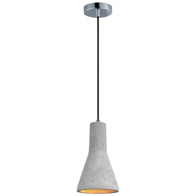 Maxim Crete 7 1/4" Wide Concrete Bell Led Mini Pendant In Gray