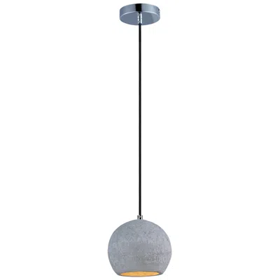 Maxim Crete 7"w 1-light Led Concrete Dome Mini Pendant