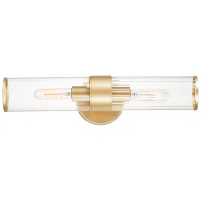 Maxim Crosby 2-light 5" Wide Satin Brass Wall Sconce