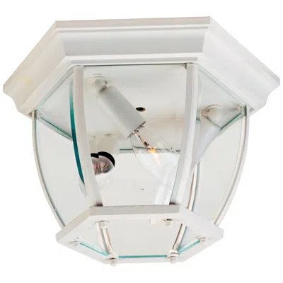 Maxim Crown Hill 11"w White 3-light Outdoor Ceiling Light