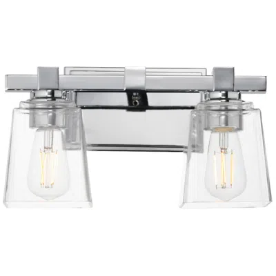Maxim Cubos 14" Wide Polished Chrome 2-light Wall Sconce