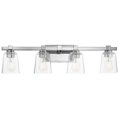 Maxim Cubos 30 3/4" Wide Polished Chrome 4-light Bath Vanity