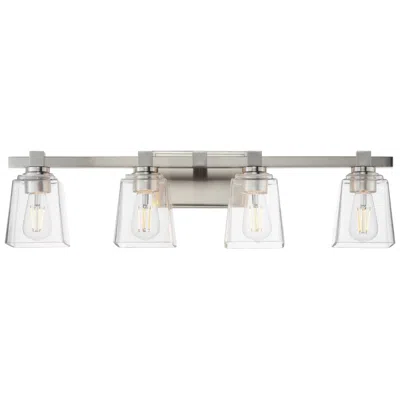 Maxim Cubos 30 3/4" Wide Satin Nickel 4-light Bath Light