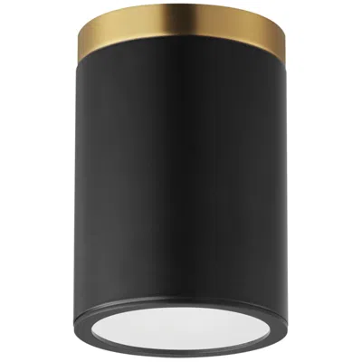 Maxim Dapper 5" Wide Black/antique Brass 1-light Ceiling Light