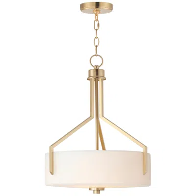 Maxim Dart 16 3/4" Wide Satin Brass Drum Pendant Light