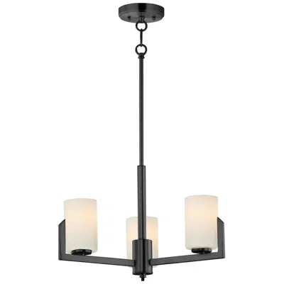 Maxim Dart 22 1/4" Wide Black 3-light Chandelier