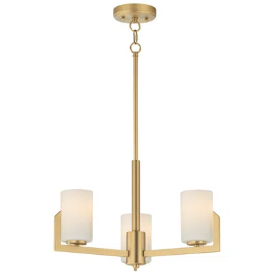 Maxim Dart 22" Wide Natural Aged Brass 3-light Chandelier