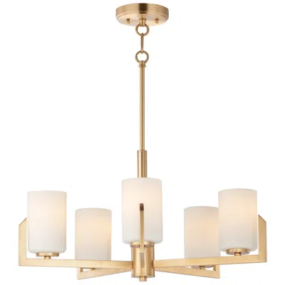 Maxim Dart 26" Wide 5-light Satin Brass Luxe Modern Chandelier