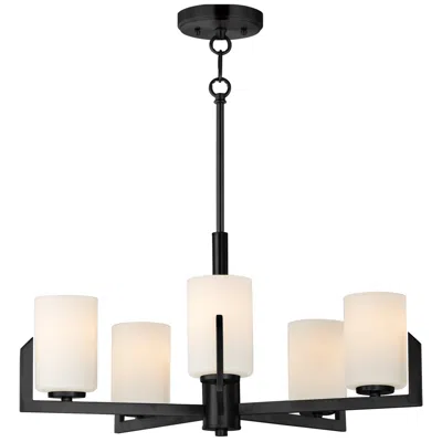 Maxim Dart 26" Wide Black 5-light Chandelier