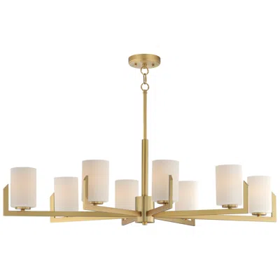 Maxim Dart 28" Wide Natural Aged Brass 8-light Chandelier