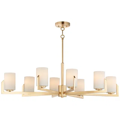 Maxim Dart 44" Wide Satin Brass 8-light Modern Chandelier