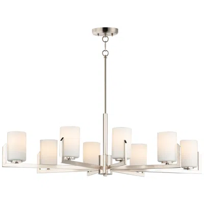 Maxim Dart 44" Wide Satin Nickel 8-light Chandelier