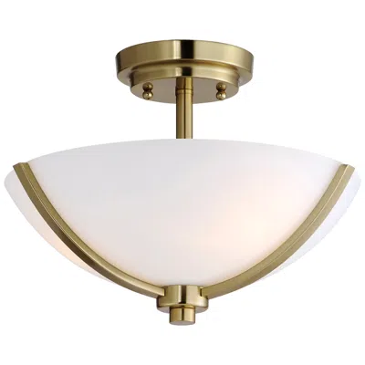 Maxim Deven 14" Wide Satin Brass Ceiling Light