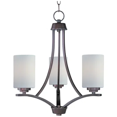 Maxim Deven 18" Wide Oil-rubbed Bronze 3-light Chandelier
