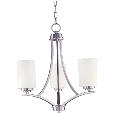 Maxim Deven 18" Wide Satin Nickel 3-light Chandelier