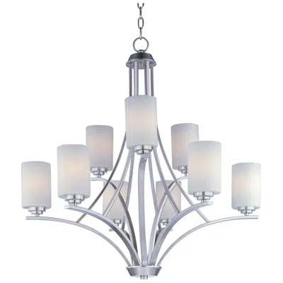 Maxim Deven 32" Wide Satin Nickel 9-light Chandelier