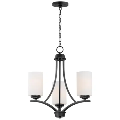 Maxim Deven 3-light Chandelier Black