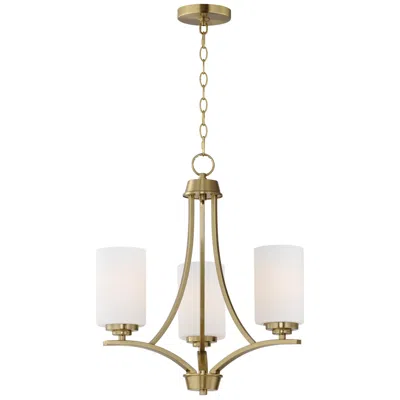 Maxim Deven 3-light Chandelier Satin Brass
