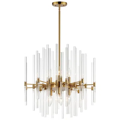 Maxim Divine 23 1/2" Wide Heritage Brass 8-light Pendant