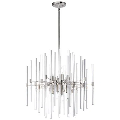 Maxim Divine 23" Wide Polished Nickel 8-light Modern Pendant Light