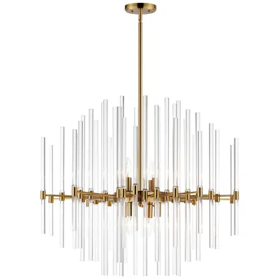 Maxim Divine 28 1/2" Wide Heritage Brass 8-light Chandelier