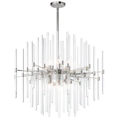 Maxim Divine 28 1/2" Wide Polished Nickel 8-light Chandelier