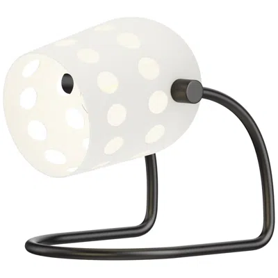 Maxim Dottie 12 1/2" High Black And White Modern Accent Desk Lamp