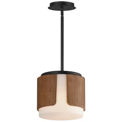 Maxim Draughtsman 10" Walnut/black Semi Flush Mount - Pendant