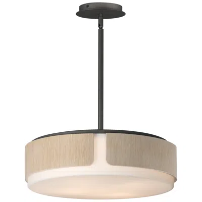 Maxim Draughtsman 18" Natural Wood/charcoal Semi Flush Mount - Pendant In White