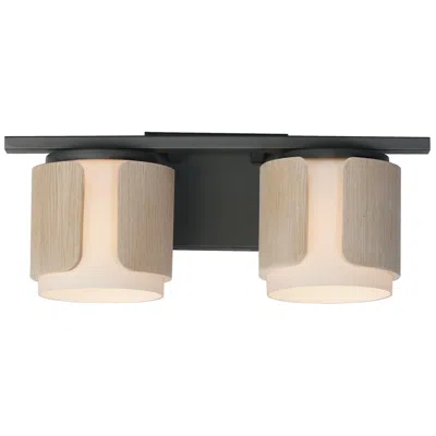 Maxim Draughtsman 18" Wide Natural Wood/charcoal 2-light Bath Vanity