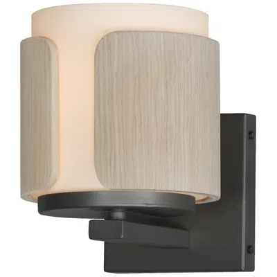 Maxim Draughtsman 7 1/2" High Natural Wood/charcoal Wall Sconce