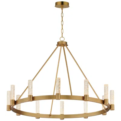 Maxim Duchess 44" Wide Natural Aged Brass 12-light Chandelier