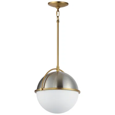 Maxim Duke 12" Single Pendant Nickel / Brass